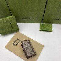 Gucci Unisex GG Supreme Canvas Beige Ebony GG Supreme Canvas Brown Leather (6)