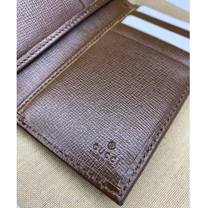 Gucci Unisex GG Supreme Canvas Beige Ebony GG Supreme Canvas Brown Leather (3)