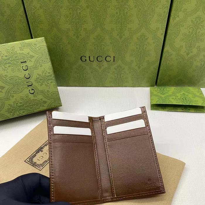 Gucci Unisex GG Supreme Canvas Beige Ebony GG Supreme Canvas Brown Leather (4)