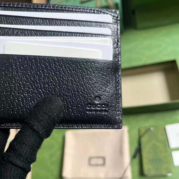 Gucci Unisex GG Wallet Cut-Out Interlocking G Beige Ebony GG Supreme Canvas (10)