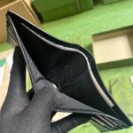 Gucci Unisex GG Wallet Cut-Out Interlocking G Beige Ebony GG Supreme Canvas - Imagen 8