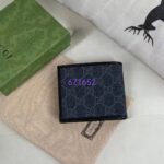 Gucci Unisex GG Wallet Interlocking G Black GG Supreme Canvas Leather - immagine 3