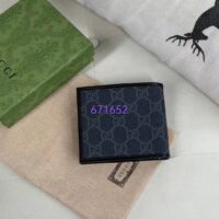 Gucci Unisex GG Wallet Interlocking G Black GG Supreme Canvas Leather (4)