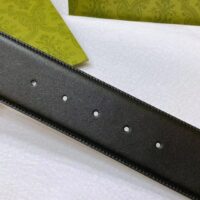 Gucci Unisex GG Wide Belt Retro G Buckle Black Patent Leather 4.8 CM Width (1)