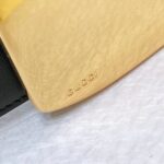 Gucci Unisex GG Wide Belt Retro G Buckle Black Patent Leather 4.8 CM Width - Imagen 8