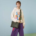 Gucci Unisex Jumbo GG Medium Messenger Bag Dark Green Leather Zip Closure - Image 11