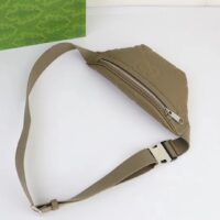 Gucci Unisex Jumbo GG Small Belt Bag Dark Green Leather Zip Closure (10)