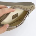 Gucci Unisex Jumbo GG Small Belt Bag Dark Green Leather Zip Closure - Imagen 8