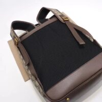 Gucci Unisex Ophidia GG Medium Backpack Beige Ebony GG Supreme Canvas Double G (6)