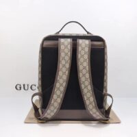Gucci Unisex Ophidia GG Medium Backpack Beige Ebony GG Supreme Canvas Double G (6)