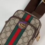 Gucci Unisex Ophidia GG Mini Bag Beige Ebony GG Supreme Canvas Double G - immagine 7