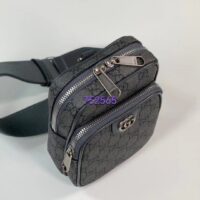 Gucci Unisex Ophidia GG Mini Bag Grey Black GG Supreme Canvas Double G (10)