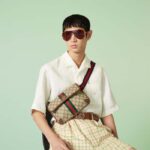 Gucci Unisex Ophidia GG Small Belt Bag Beige Ebony GG Supreme Canvas Double G – Image 11