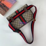 Gucci Unisex Ophidia GG Small Belt Bag Beige Ebony GG Supreme Canvas Double G – Image 5