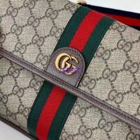 Gucci Unisex Ophidia GG Small Belt Bag Beige Ebony GG Supreme Canvas Double G (3)