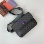 Gucci Unisex Ophidia GG Small Belt Bag Grey Black GG Supreme Canvas Double G - Image 3