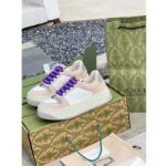 Gucci Unisex Screener GG Sneaker White Original Canvas Beige Suede Leather Low Heel - Bild 3