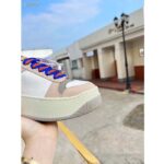 Gucci Unisex Screener GG Sneaker White Original Canvas Beige Suede Leather Low Heel - Bild 9