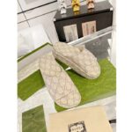 Gucci Unisex Slide Sandal Interlocking G Beige Ebony GG Rubber Low Heel – Bild 4