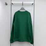 Gucci Men GG Cotton Jersey Sweatshirt Green Light Felted Crewneck Long Sleeves - Image 4