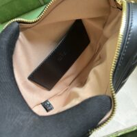 Gucci Women GG Interlocking G Mini Heart Shoulder Bag Black Diagonal Matelassé Leather (1)