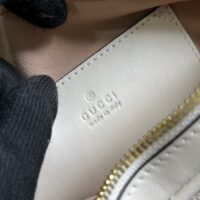 Gucci Women GG Interlocking G Mini Heart Shoulder Bag White Diagonal Matelassé Leather (1)