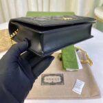 Gucci Women GG Matelassé Chain Wallet Black GG Matelassé Leather Double G – Bild 5