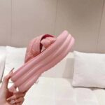 Gucci Women GG Platform Slide Sandal Light Pink Nylon Rubber Mid 6.4 CM Heel - Image 7