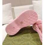 Gucci Women GG Platform Slide Sandal Light Pink Nylon Rubber Mid 6.4 CM Heel - Image 8