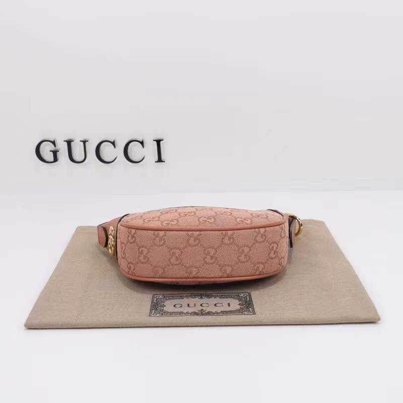 Gucci Women Ophidia GG Mini Bag Pink Canvas Double G Rose Gold Hardware (11)