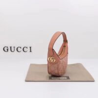 Gucci Women Ophidia GG Mini Bag Pink Canvas Double G Rose Gold Hardware (6)