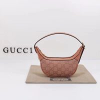 Gucci Women Ophidia GG Mini Bag Pink Canvas Double G Rose Gold Hardware (6)