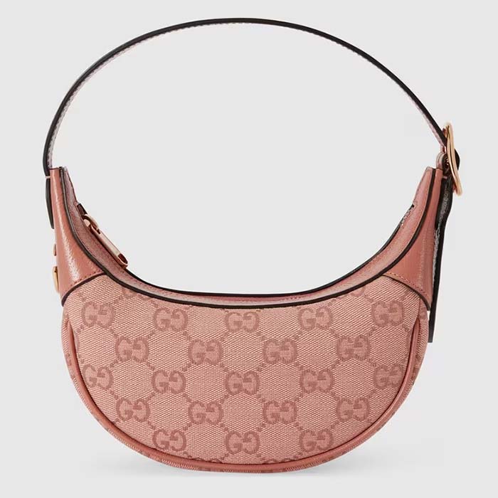 Gucci Women Ophidia GG Mini Bag Pink Canvas Double G Rose Gold Hardware (6)