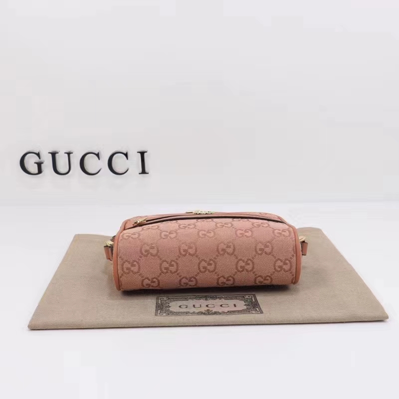 Gucci Women Ophidia GG Mini Bag Pink GG Canvas Double G Zip (4)
