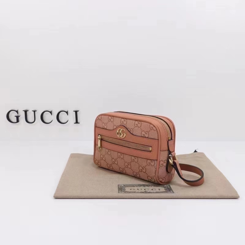 Gucci Women Ophidia GG Mini Bag Pink GG Canvas Double G Zip (8)