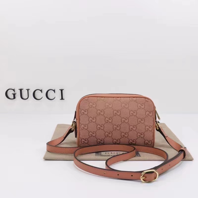 Gucci Women Ophidia GG Mini Bag Pink GG Canvas Double G Zip (9)