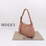 Gucci Women Ophidia GG Small Handbag Pink Canvas Double G Rose Gold Hardware - Image 4