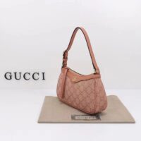 Gucci Women Ophidia GG Small Handbag Pink Canvas Double G Rose Gold Hardware (11)