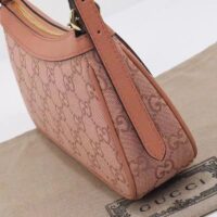 Gucci Women Ophidia GG Small Handbag Pink Canvas Double G Rose Gold Hardware (11)