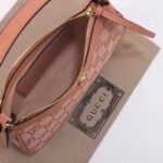 Gucci Women Ophidia GG Small Handbag Pink Canvas Double G Rose Gold Hardware - Image 8