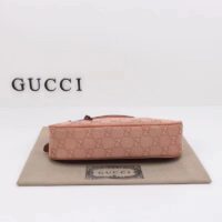 Gucci Women Ophidia GG Small Handbag Pink Canvas Double G Rose Gold Hardware (11)