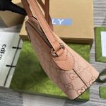 Gucci Women Ophidia GG Small Shoulder Bag Pink Canvas Leather Double G - Imagen 6