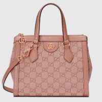 Gucci Women Ophidia GG Small Tote Bag Pink GG Canvas Leather Rose Gold Hardware (12)