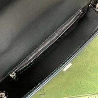 Gucci Women Petite GG Mini Shoulder Bag Black Leather Double G Push Lock Closure (7)