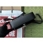 Gucci Women Petite GG Mini Shoulder Bag Black Leather Double G Push Lock Closure - immagine 8