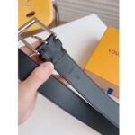 Louis Vuitton LV City Pin 35MM Belt Black Calf Leather Silver-Color Hardware - immagine 10