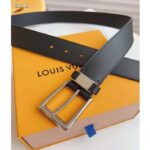 Louis Vuitton LV City Pin 35MM Belt Black Calf Leather Silver-Color Hardware - immagine 2