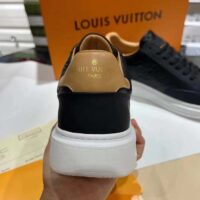 Louis Vuitton LV Unisex Beverly Hills Sneaker Black Monogram Embossed Grained Calf Leather (10)