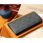 Louis Vuitton LV Unisex Brazza Wallet Black Grey Monogram Eclipse Canvas - Image 4