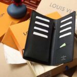 Louis Vuitton LV Unisex Brazza Wallet Black Grey Monogram Eclipse Canvas - Image 6